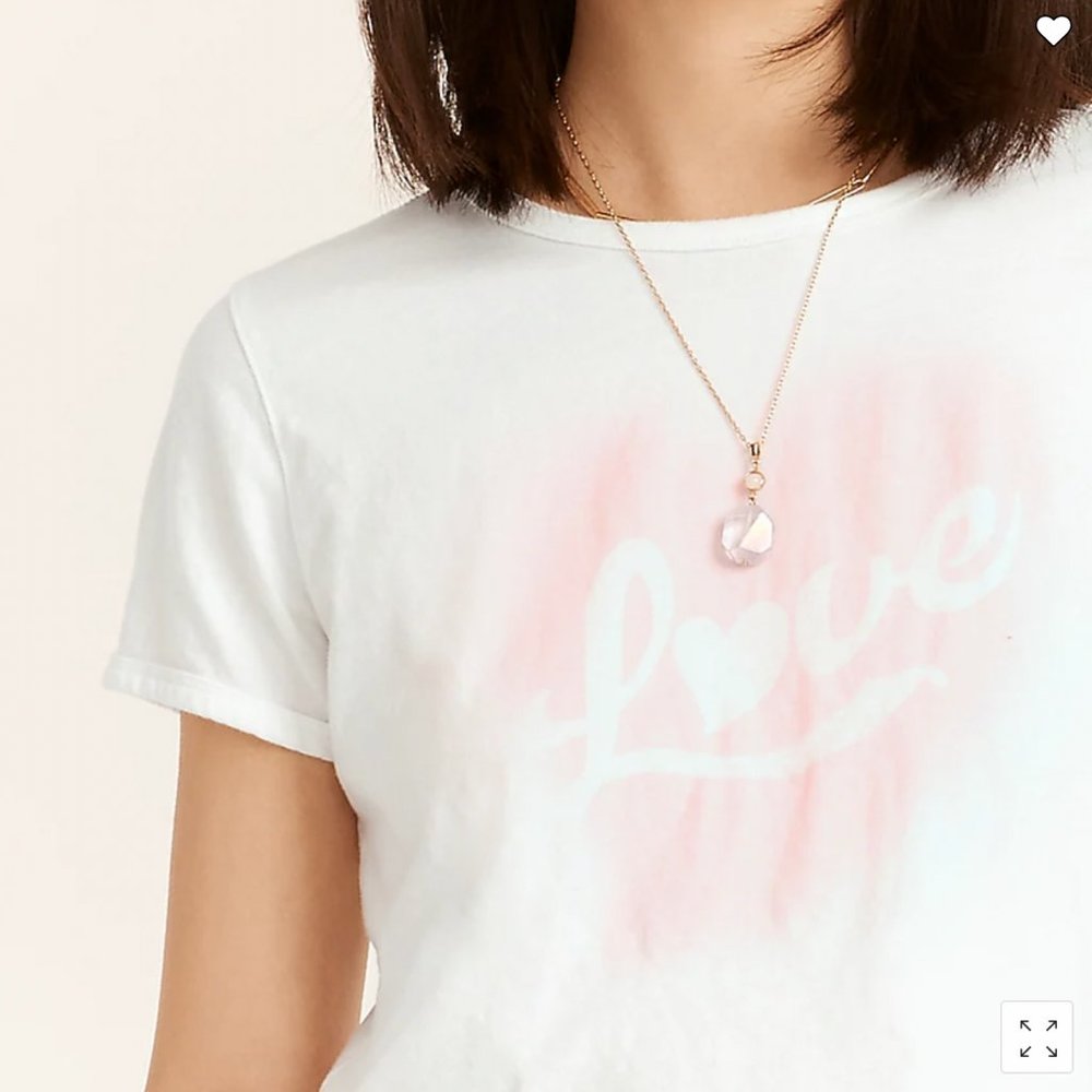 🌸 J. Crew Fitted broken-in jersey "Love" crewneck T-shirt